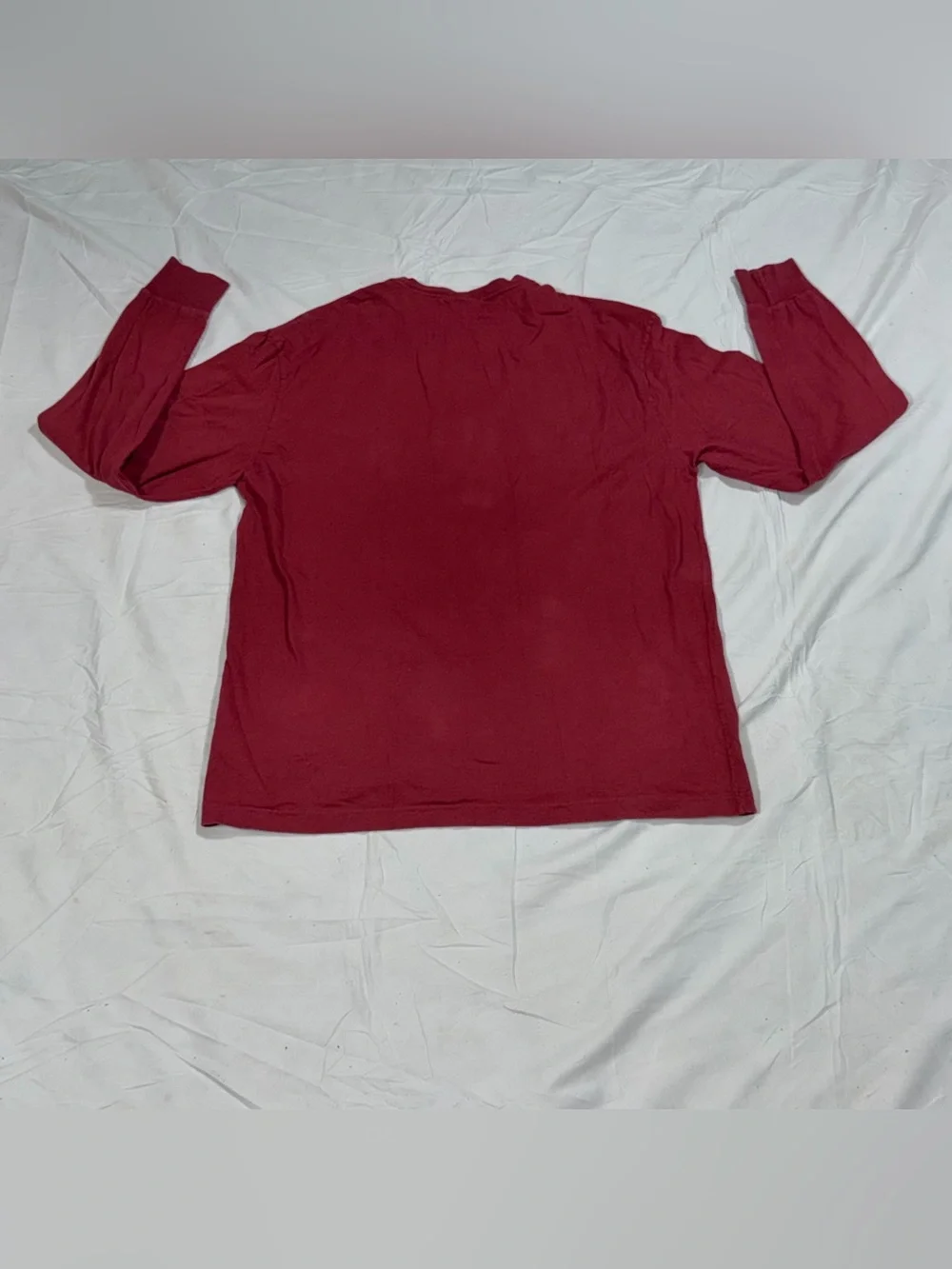 Polo Ralph Lauren Men's Burgundy Long Sleeve Crewneck Pony Tee Small B22